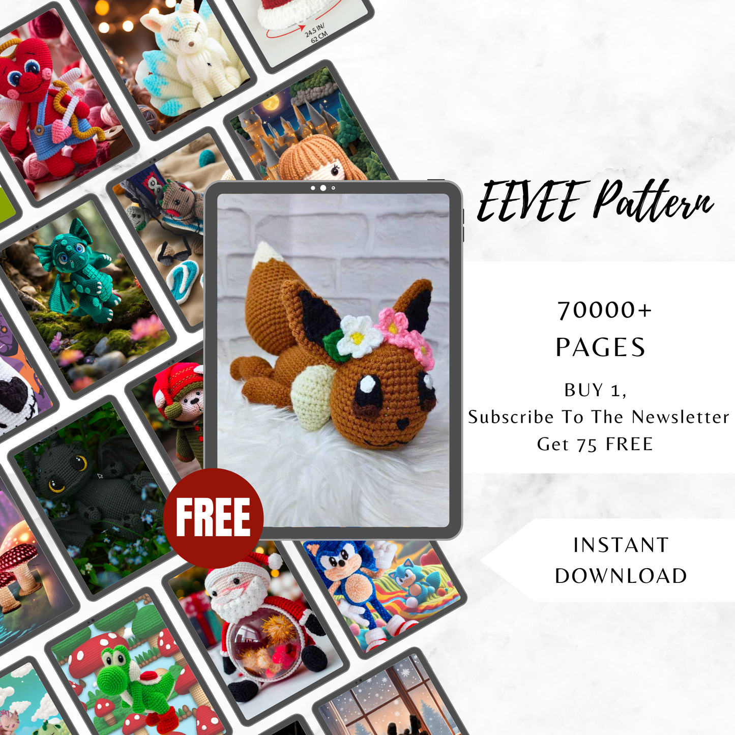 Plushie Eevee Crochet Pattern